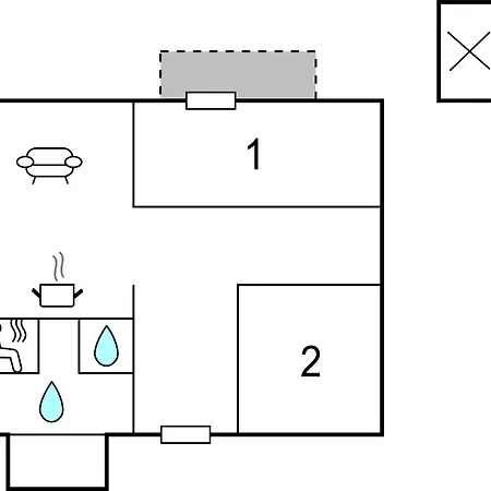 アパート 2 Bedroom Nice In